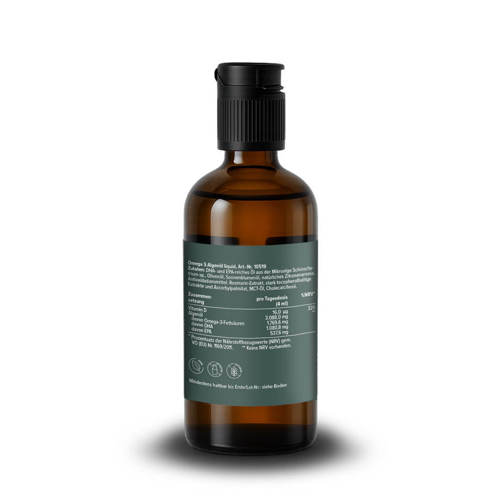 Omega 3 Algenöl Liquid - Vorteilspack